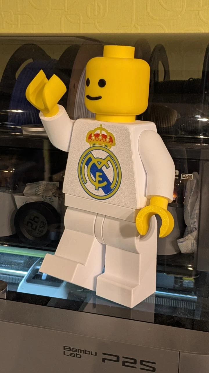 Figurina de fútbol blanco y oro – figurina de ladrillo – Real Madrid – photo 4